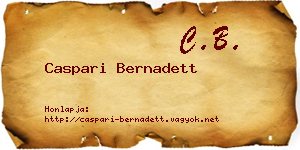 Caspari Bernadett névjegykártya