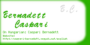 bernadett caspari business card